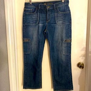 Simply Vera Wang Zipper Pocket Denim Blue Jeans